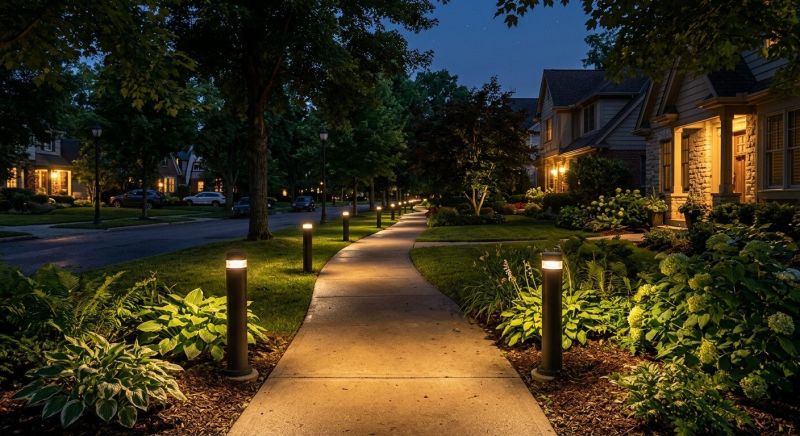 Sidewalk Lighting Installation in Orem, UT