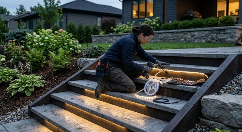 Step Lighting Installation in Kansas City, MO